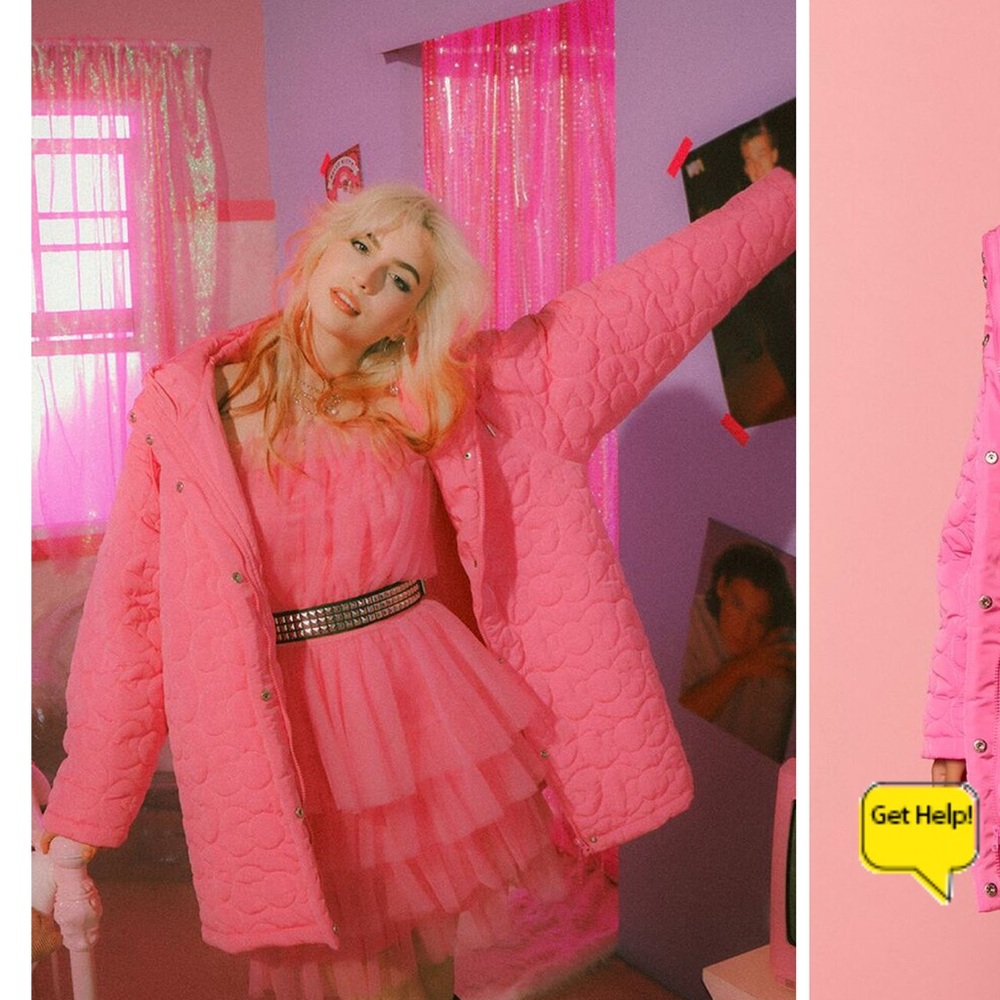 Hello kitty forever 21 pink puffer jacket NwT